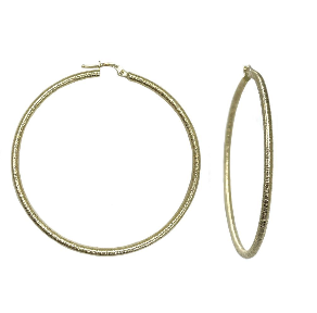 10kt Satin Hoop Earrings